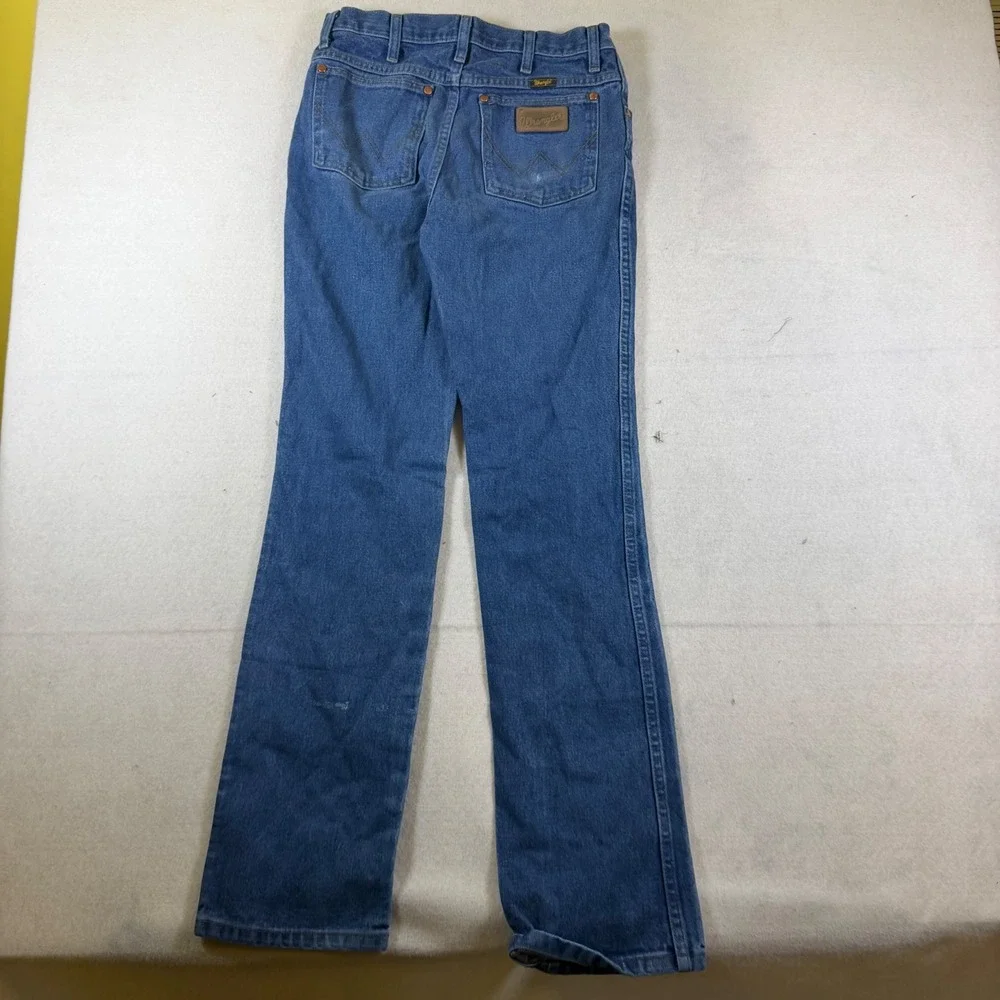 Wrangler 936DEN Cowboy Cut Slim Fit Straight Leg Blue Denim Jeans Mens 30x34